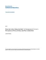 Does the uniform make the man?: a comparison of women's perceptions of police, military and plain clothed men